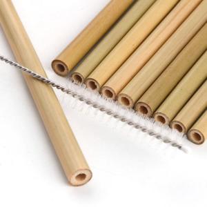 Wholesale Eco Friendly Bamboo Reusable Straws Compostable Biodegradable With Straw Cleaner from china suppliers