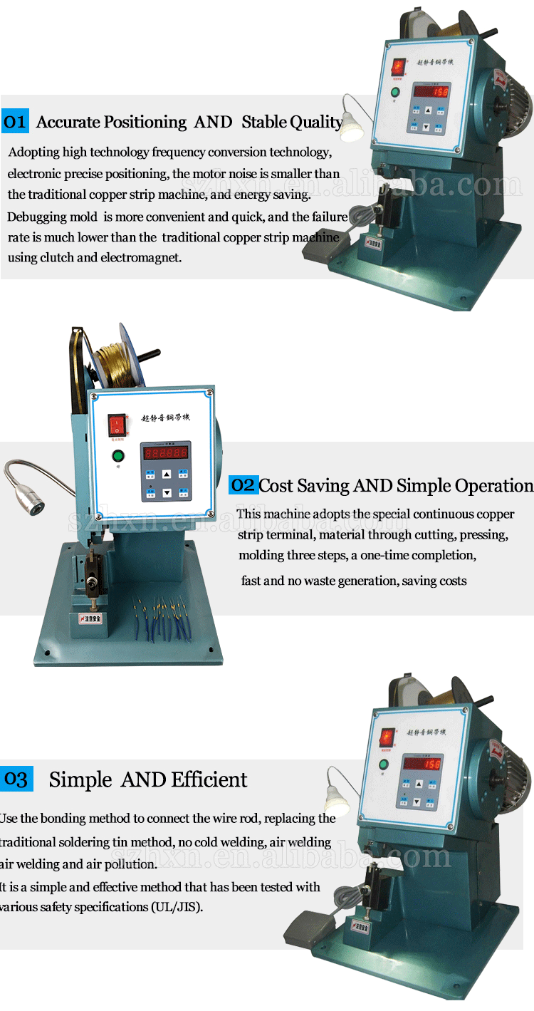 Terminal Crimping Applicator 1100W Copper Belt Welding Machine with Mute Functionality
