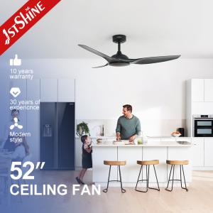 Wholesale 52 Inches White ABS Blade Remote Smart APP Control Ceiling Fan Without Light from china suppliers