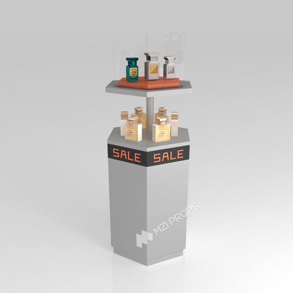 GDR05-JC06 Beauty Display Rack with 40mm Iron Round Tube and 5mm Transparent