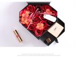 Custom 20x12 Flower Bouquet Box Black Diamond Shaped Jewelry Chocolate Gift With