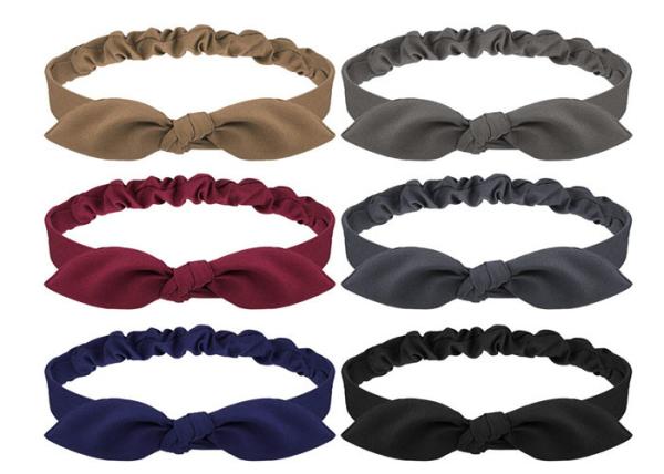 Rabbit ears hair bands with bows all wear elastic band knot cute hair bands
