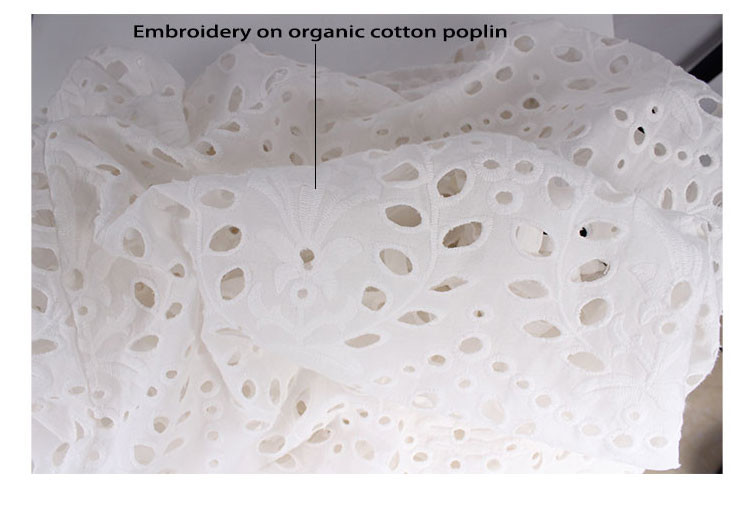 EU standard Embroidery Organic Cotton Womens Clothing