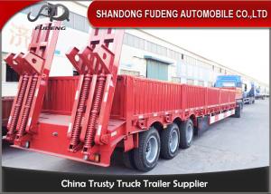 Wholesale Drop Deck 3 Axles Low Bed Semi Trailer With Side Wall Mechanical Ladder from china suppliers