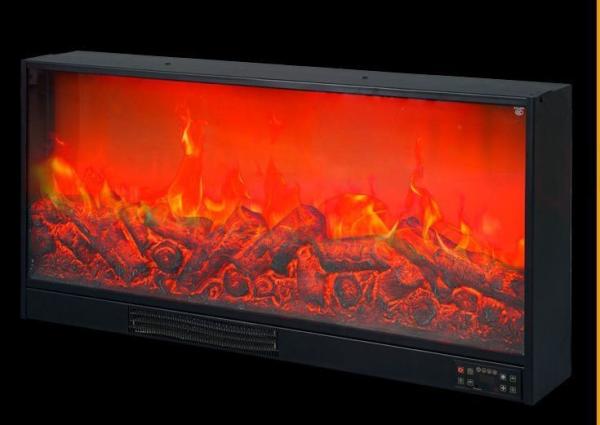 Air Conditioner Matel Plastic Electric Fireplace Brown Comfortable Home Color