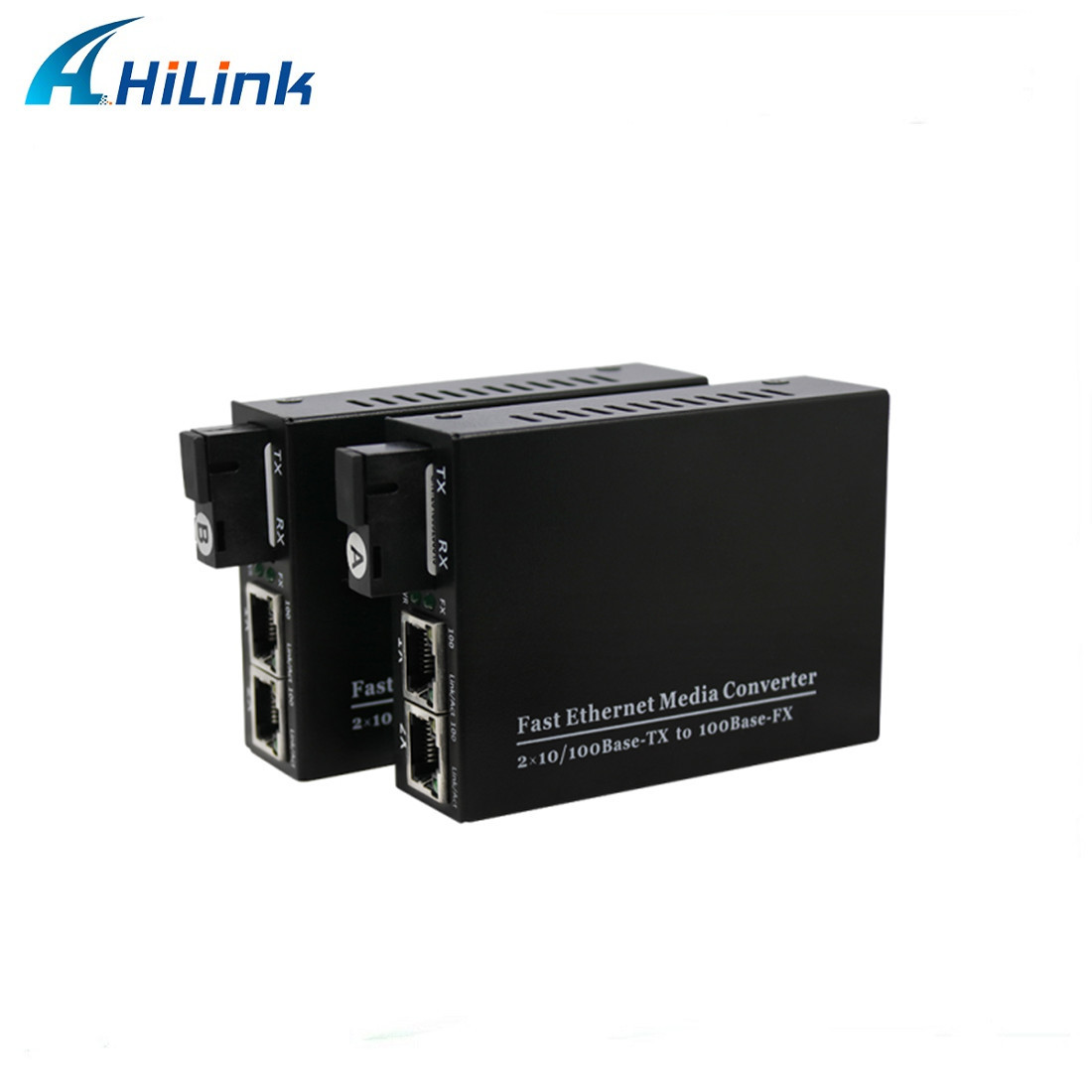 20KM SC Fiber Media Converter 2x10/100M Tx To 1x 100M Fx Single Mode Single Fiber