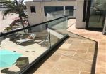 Commercial Frameless Glass Railing System With Powder Coated Aluminum U Channel