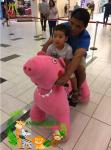 Hansel high quality walking and coin operated ride toys panda toy ride safari
