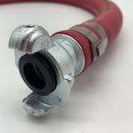 Double Banded Red Rubber Jackhammer Air Hose With America Claw Couplings