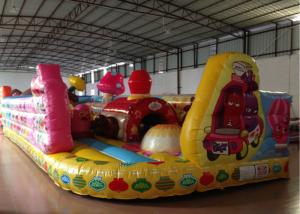 Wholesale Cartoon Games Inflatable Fun City Silk Printing 0.55mm Pvc Tarpaulin 11 X 4.5 X 2.9m from china suppliers