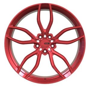 Wholesale 19 Inch Three Piece Forged Auto Wheels Rims Brushed Red from china suppliers