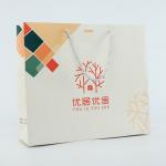 Boutique Shopping Clothes Custom Logo Paper Bag Printed White With Ribbon Handle