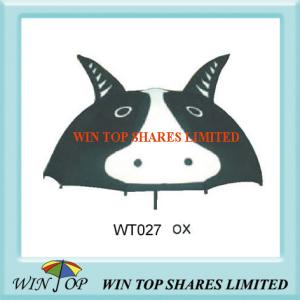 Wholesale Ox Bull Pattern Black and White Polyester Umbrella (WT027) from china suppliers