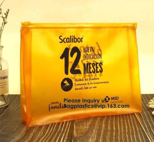 Custom Promotional Women Cosmetic Makeup Travel Wash PVC Zipper Slider Packaging