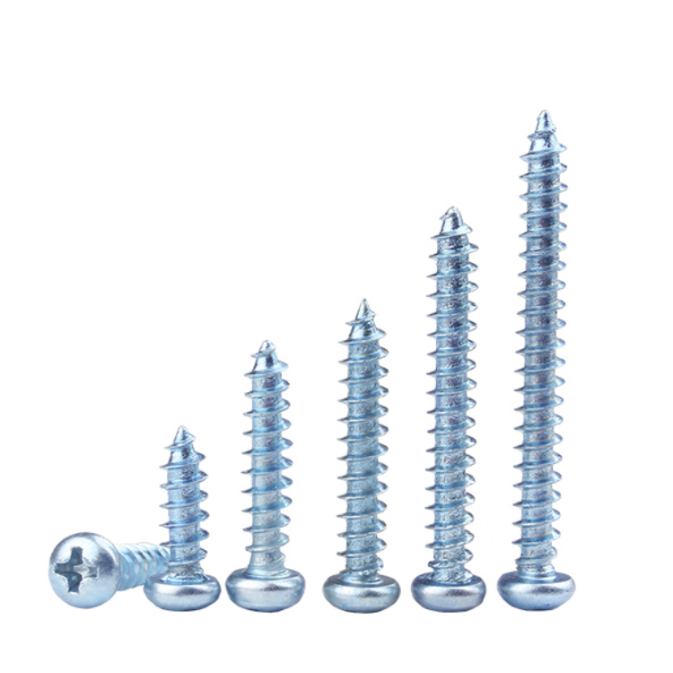 Black Zinc Metal Pan Head Self-Tapping Screws DIN7981 for Healthcare Applications