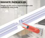 Waterproof PVC Weather Strip for Glass Thickness 6mm/8mm/10mm/12mm 2.2 Meters