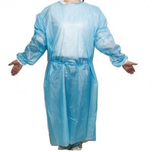 China PE Coated Non Woven AASI AAMI Level 2 Isolation Gowns With Elastic Cuff PB70-2012 on sale