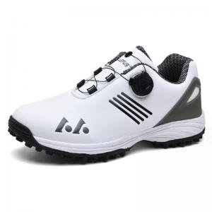 Wholesale White Black Trainers Mens Golf Shoes Synthetic Leather Upper Cotton Fabric Lining from china suppliers