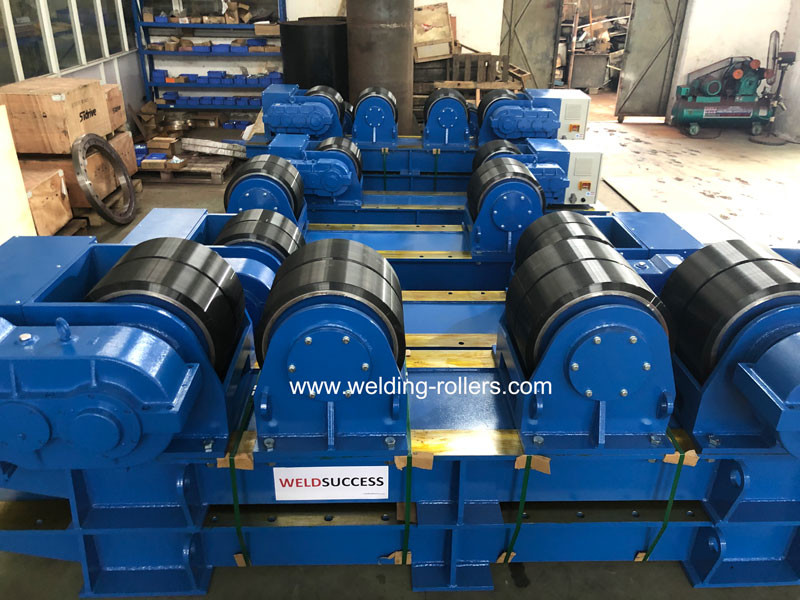 Lead Screw Tank Turning Rolls Stands 80 Ton Bolt Adjustment Pipe Welding Rotator Stand