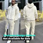 Custom Logo Cropped Sweatpants and Hoodie Suit Plus Size Acid Wash Flared
