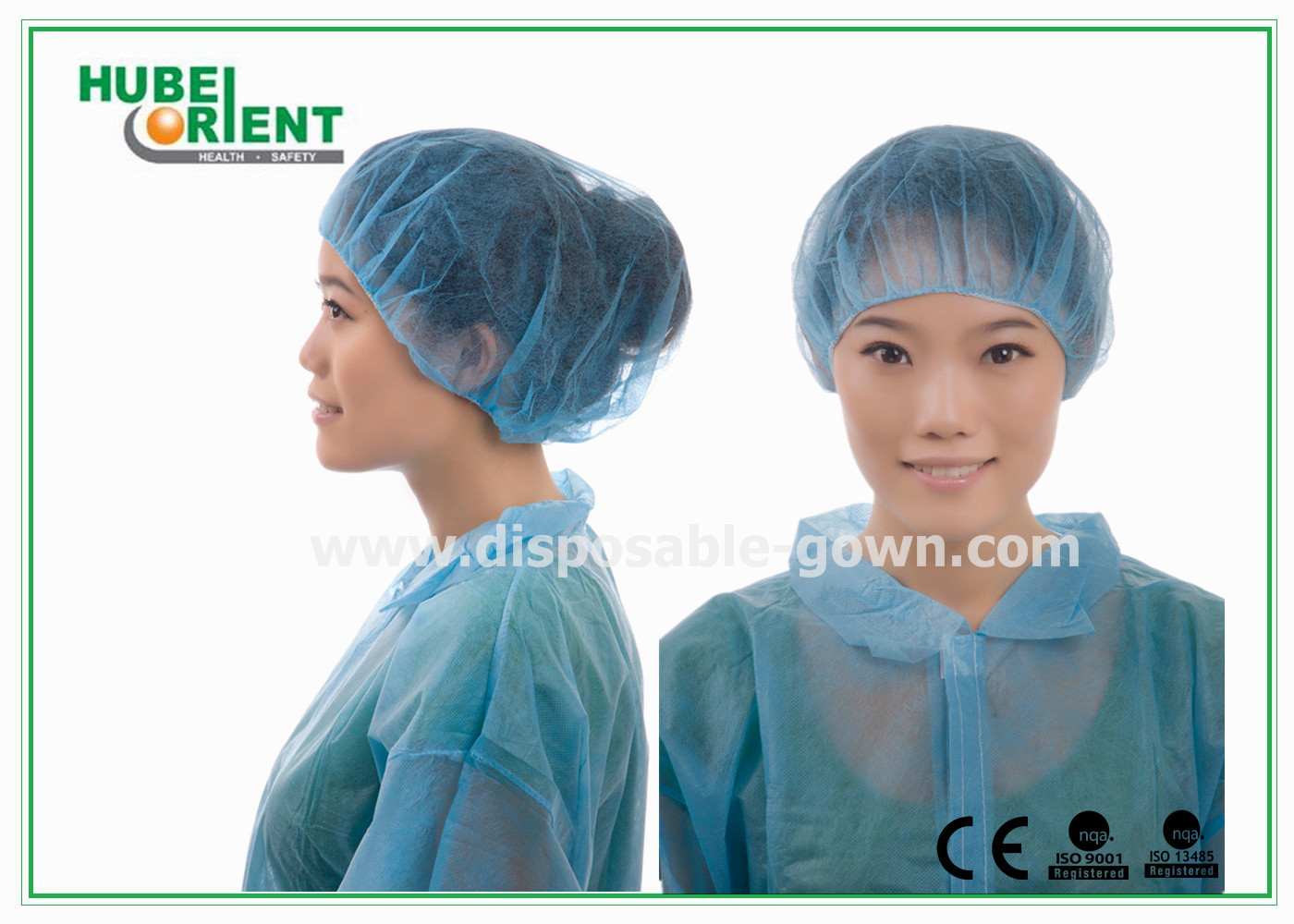 Single Use 12gsm PP Nonwoven Surgical Bouffant Cap