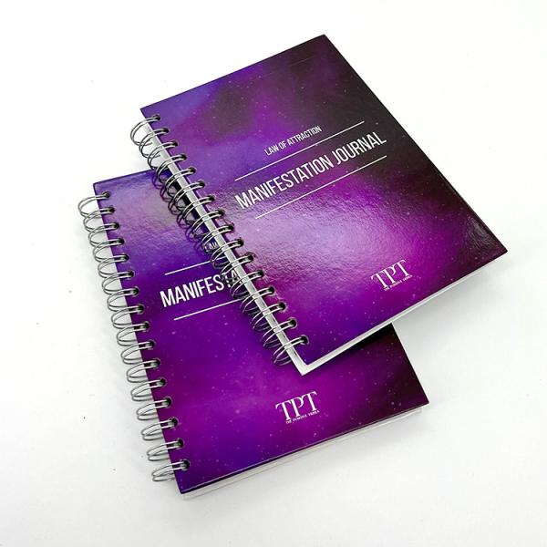 A5 Hardcover Spiral Notebook Printing Metal Wirebound Journal Printing