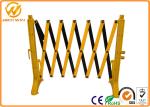 Yellow Plastic Traffic Barriers , Temporary Retractable Safety X Expandable