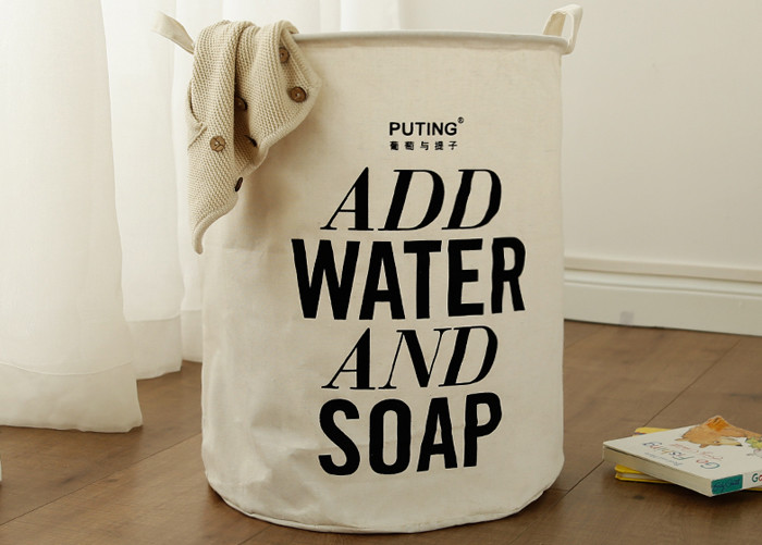 Foldable washing laundry clothes basket toy storage bag large box customizable check garment