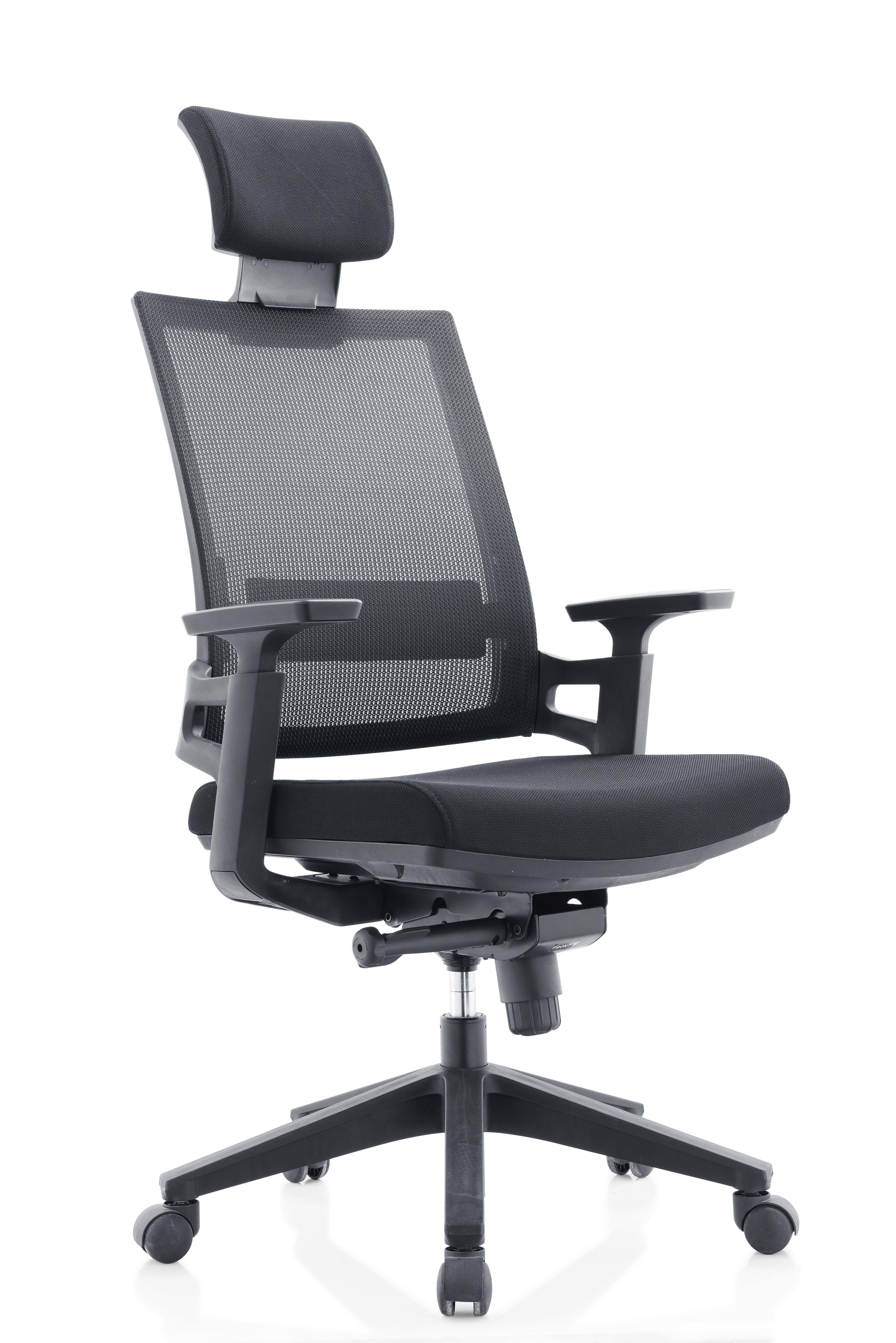 Woven Mesh Height Adjustable Office Chair Conjoined Armrest