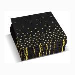 Recyclable Black Gold Foil Paper Napkin , Biodegradable Paper Dinner Napkins