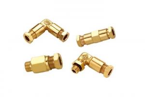 Wholesale Cutting Ferrule Type Pneumatic Fittings , JKY Pneumatic Tube Fittings In Brass from china suppliers