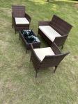 China Factory Wholesale Rattan Sofa Waterproof Design Indoor Outdoor Sofa Table