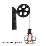 Corridor Living Room E27 Restaurant Rustic Iron Loft Cafe Pulley wall lamp (WH