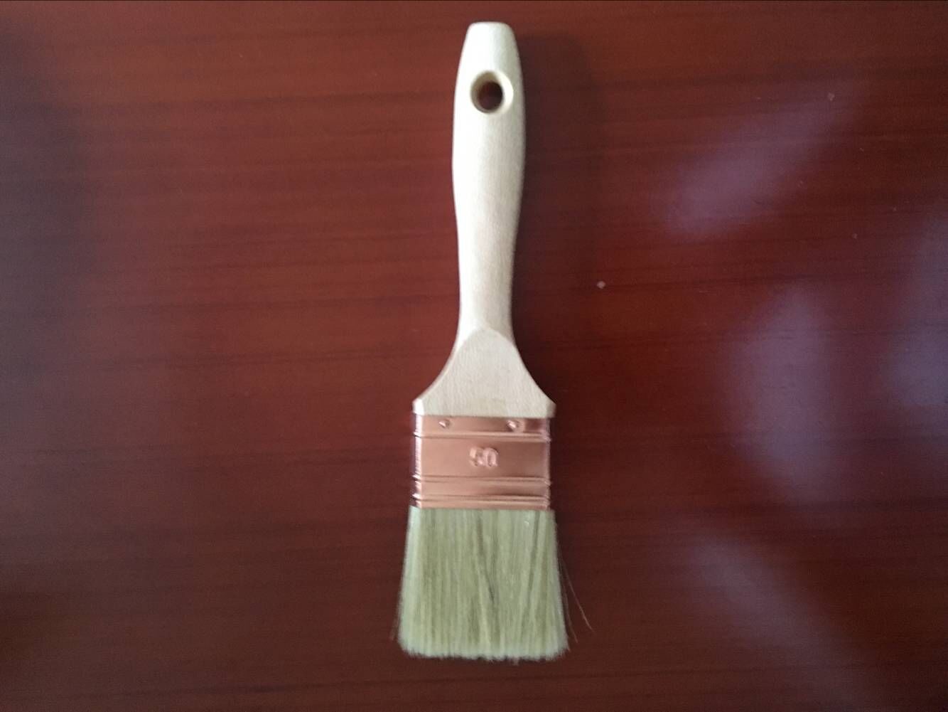 Natural Wood Handle Synthetic Filament Paint Brush For Painting