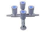chemical resistant Deck Mounted Lab Fittings with Quadruple Outlet