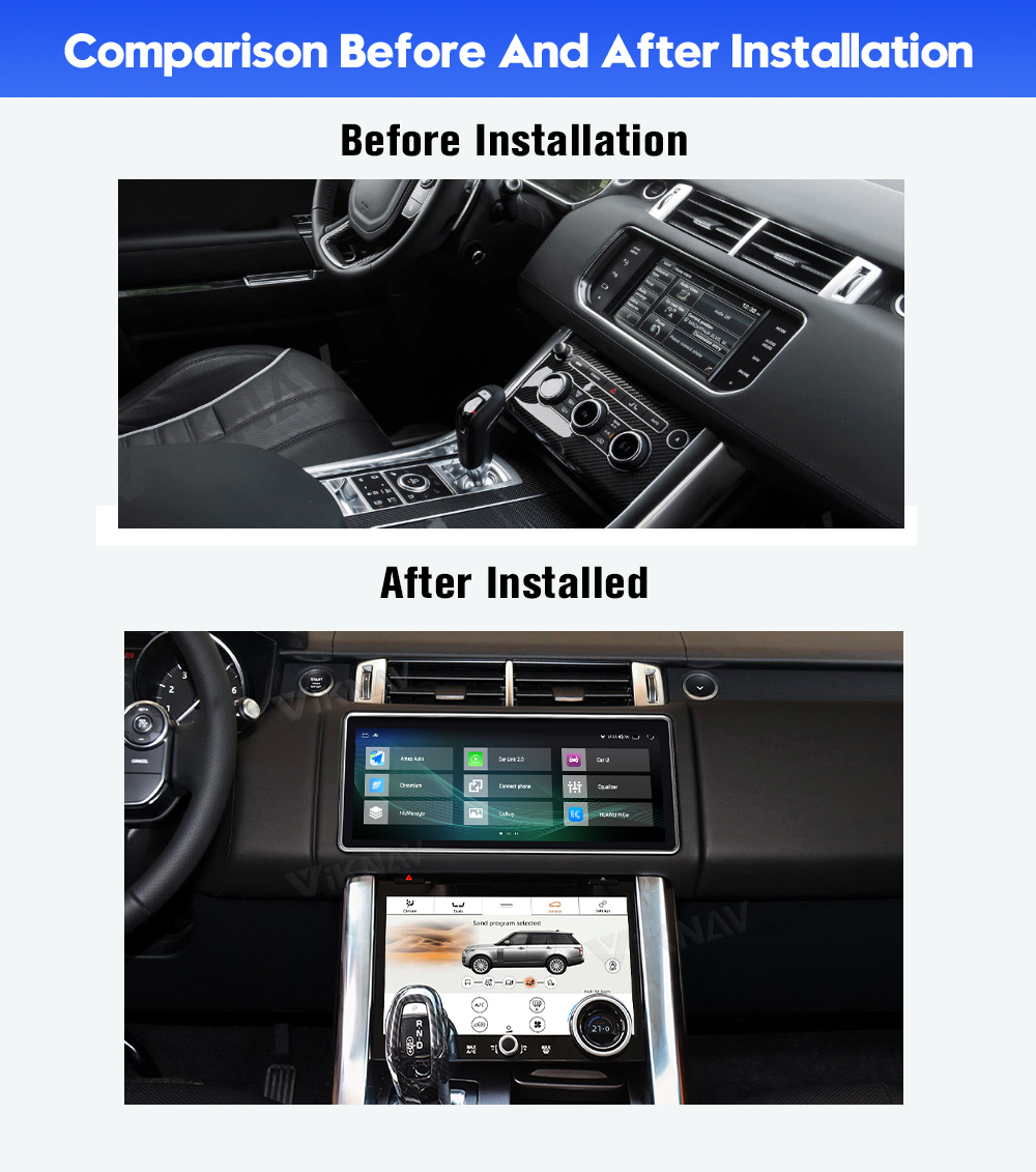 Viknav Car Radio For Land Rover Range Rover Sport L494 (2013-2017) 12.3 inch Rotating GPS Stereo Navigation Multimedia