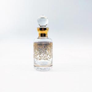 China Glass Arab Perfume Bottle Floral Pattern Round Perfume Bottle lightweight on sale