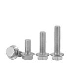 Stainless Steel DIN6921 Serrated Flange Bolts with Plain Finish and 100%