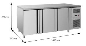 Wholesale Sotana GN under counter SUS201 3 doors commercial kitchen refrigerator air-cooled copper fresh freezer from china suppliers