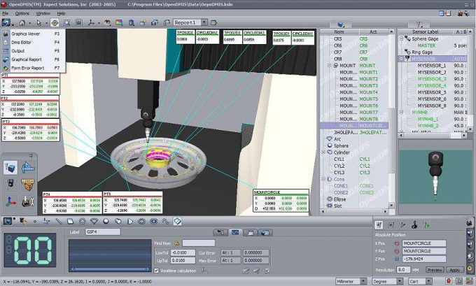 500mm/S Semi Auto Helium Type 3D CMM Machine