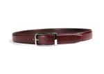 Brown 140CM Mens Leather Dress Belt With Alloy Pin Buckle
