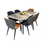 OEM European Style Rectangular Dining Table Set Marble Dining Room Furniture