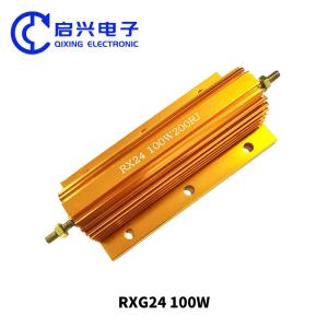 Wholesale RX24 RXG24 Wire Wound Resistor 100W 200RJ With Gold Aluminum Shell from china suppliers