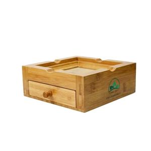 Wholesale Factory Direct Wooden Ashtray With Storage Case Box Burn Resistant For Home Office Hotel Restaurant from china suppliers