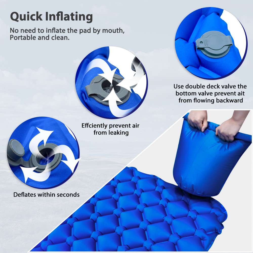 SGS 220x150cm Inflatable Sleeping Pad For Camping Tent