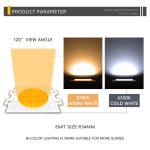 Customized Power LED 300W Bi-color Warm + Cold White 4055 Bicolour Two CCT CRI95