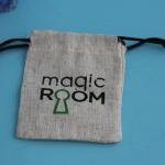 Bamboo Fabric Jute Drawstring Bag Customized Color / Size OEM Service