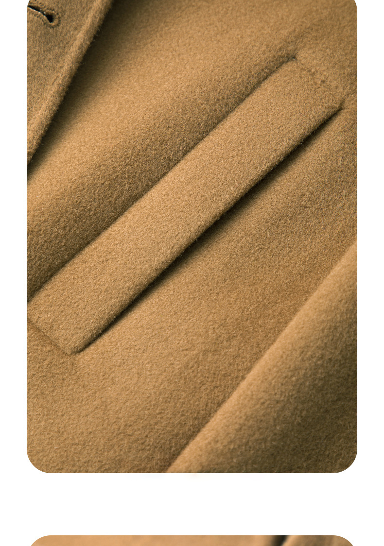 Cotton Lapel Men's Winter Coat Oversized Single Breasted Trench Jacket for Cold Days