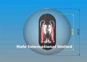 Wholesale 2.5m High Standard PVC Air Balloon Advertising With Champion Trophy Inside from china suppliers
