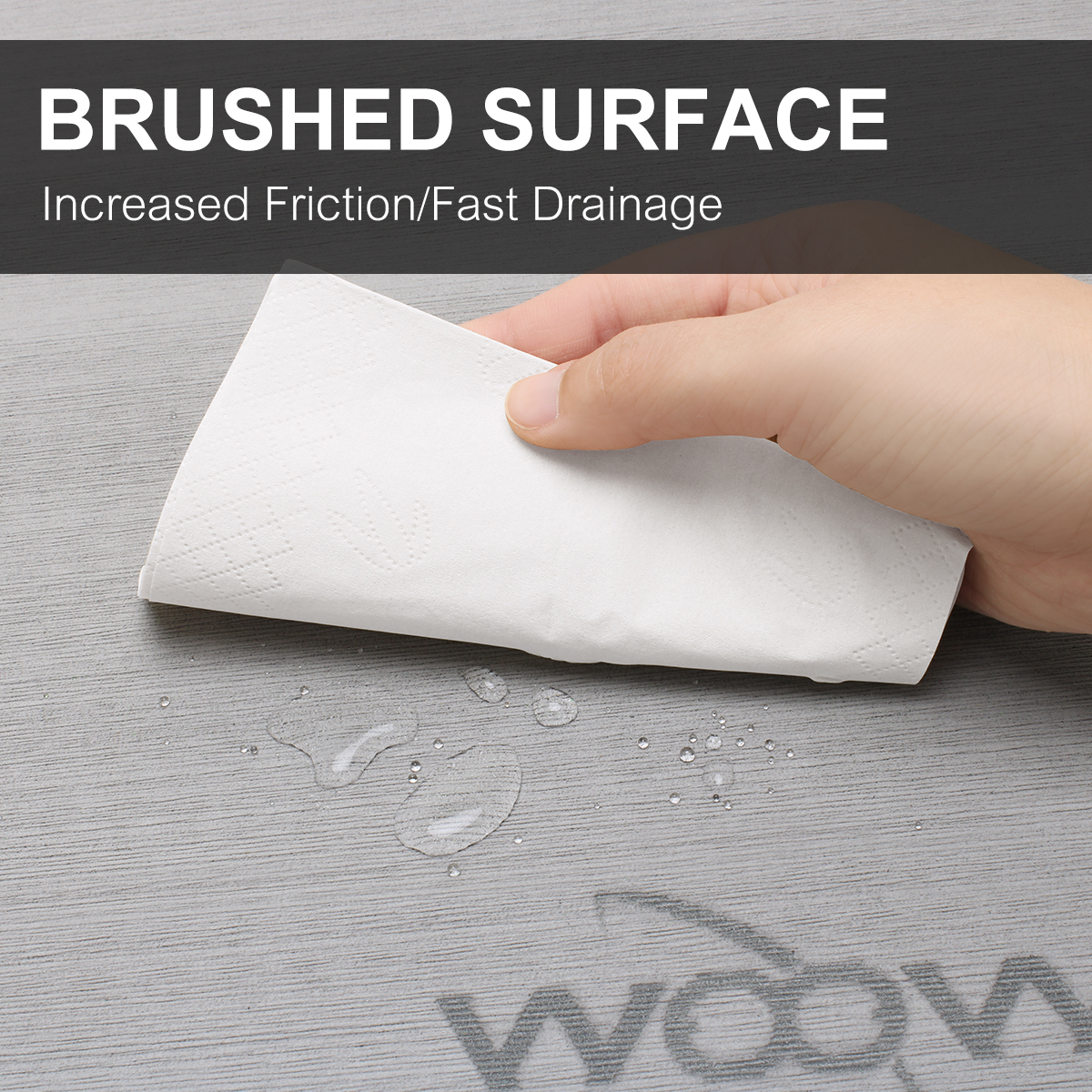 WOOWAVE EVA Boat Flooring Waterproof Station Pad for Customized Brush Grooved Surface